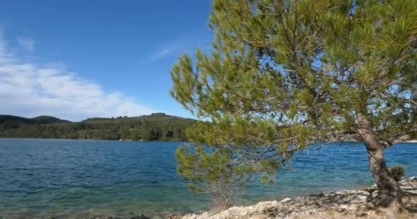 Lake Esparron Alpes Haute Provence Frankrijk — Stockvideo