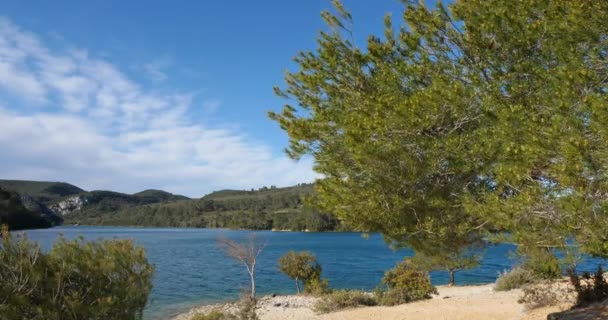 Lake Esparron Alpes Haute Provence Γαλλία — Αρχείο Βίντεο