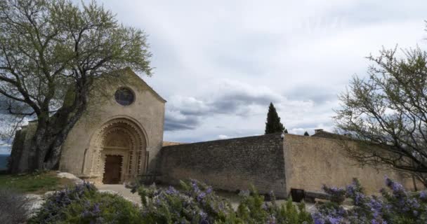 Εκκλησία Της Μονής Ganagobie Ganagobie Alpes Haute Provence Γαλλία — Αρχείο Βίντεο