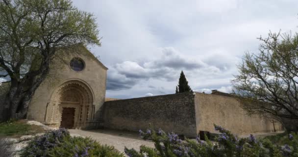 Εκκλησία Της Μονής Ganagobie Ganagobie Alpes Haute Provence Γαλλία — Αρχείο Βίντεο