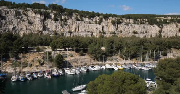 Port Miou Patak Cassis Provence Franciaország — Stock videók