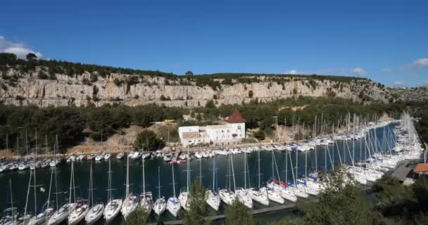 Port Miou Creek Cassis Provence França — Vídeo de Stock