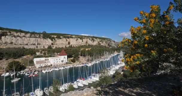 Port Miou Creek Cassis Provence France — Stock Video