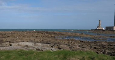 Gatteville le Phare 'deki deniz feneri, Cap de la Hague, Cotentin yarımadası, Fransa