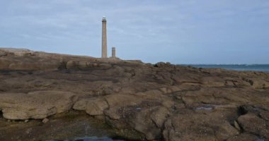 Gatteville le Phare 'deki deniz feneri, Cap de la Hague, Cotentin yarımadası, Fransa