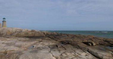 Gatteville le Phare 'deki deniz feneri, Cap de la Hague, Cotentin yarımadası, Fransa