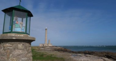 Gatteville le Phare 'deki deniz feneri, Cap de la Hague, Cotentin yarımadası, Fransa