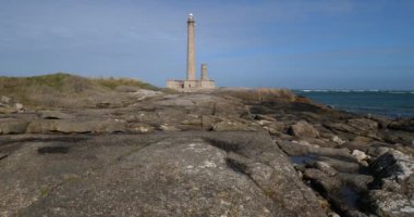 Gatteville le Phare 'deki deniz feneri, Cap de la Hague, Cotentin yarımadası, Fransa