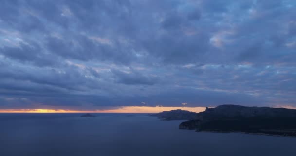 フランス プロヴァンスのカシス湾の夕日 — ストック動画