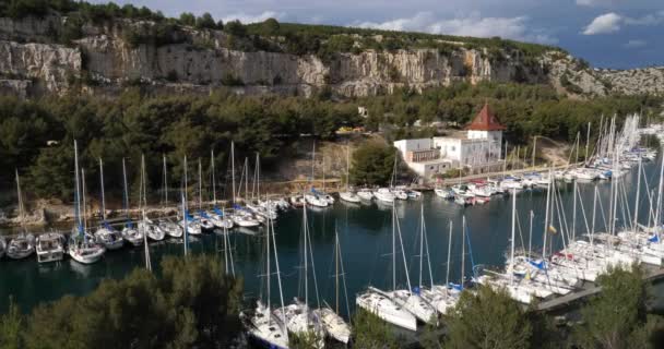 Zatoka Port Miou Cassis Prowansja Francja — Wideo stockowe