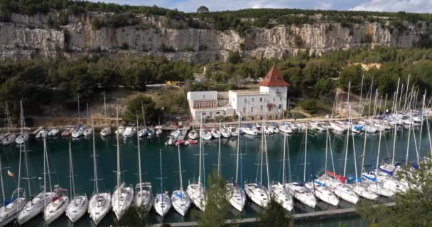 Port Miou Creek Cassis Provence França — Vídeo de Stock