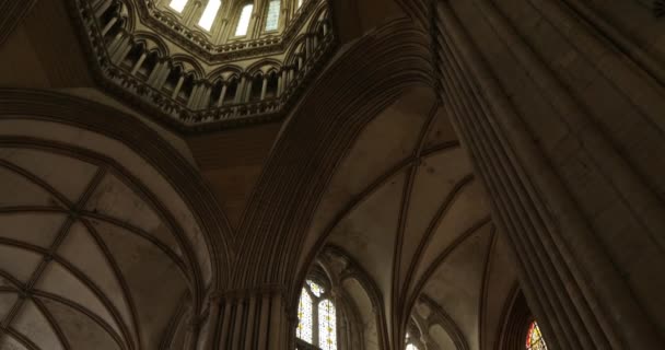 Catedral Notre Dame Coutances Normandía Francia — Vídeo de stock