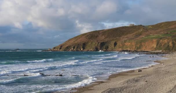 Ecalgrain Bay Cotentin Peninsula Frankrijk — Stockvideo