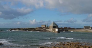 Goury 'deki deniz feneri, Cap de la Hague, Cotentin yarımadası, Fransa
