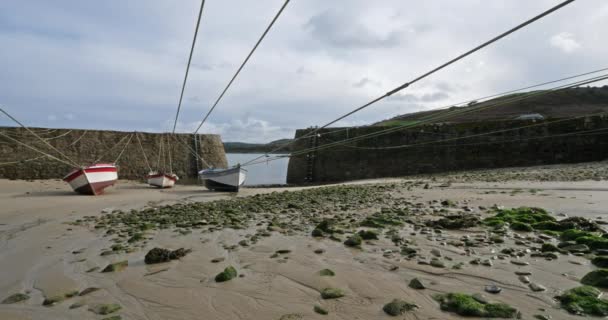 Port Racine Saint Germain Des Vaux Półwysep Cotentin Francja — Wideo stockowe