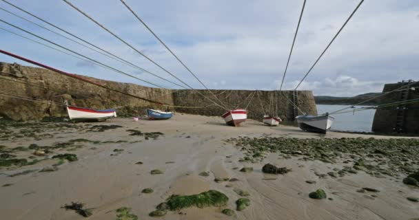 Port Racine Saint Germain Des Vaux Península Cotentin França — Vídeo de Stock