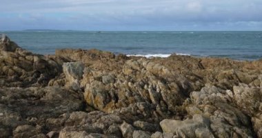 Goury 'deki deniz feneri, Cap de la Hague, Cotentin yarımadası, Fransa