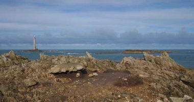 Goury 'deki deniz feneri, Cap de la Hague, Cotentin yarımadası, Fransa