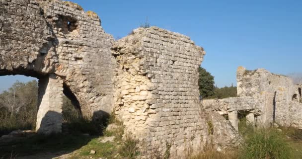 Υδραγωγείο Barbegal Ρωμαϊκά Ερείπια Στο Fontvielle Provence Νότια Γαλλία — Αρχείο Βίντεο