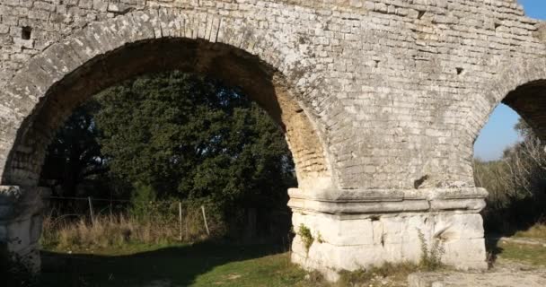 Aqueduc Barbegal Ruines Romaines Fontvielle Provence Sud France — Video