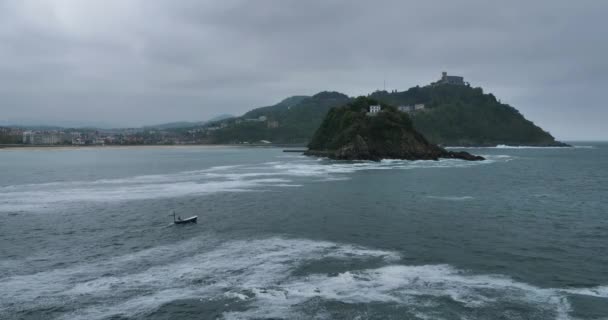 Biscay Körfezi San Sebastian Donostiasan Sebastin Spanya — Stok video