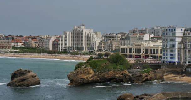 Biarritz Grande Plage País Vasco Francia — Vídeos de Stock