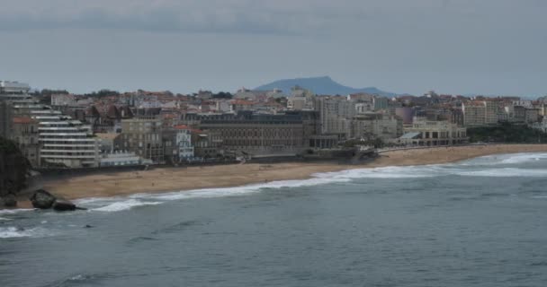 Biarritz Desde Punta San Martín País Vasco Francia — Vídeos de Stock