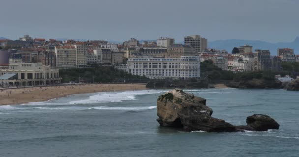 Biarritz Desde Punta San Martín País Vasco Francia — Vídeos de Stock