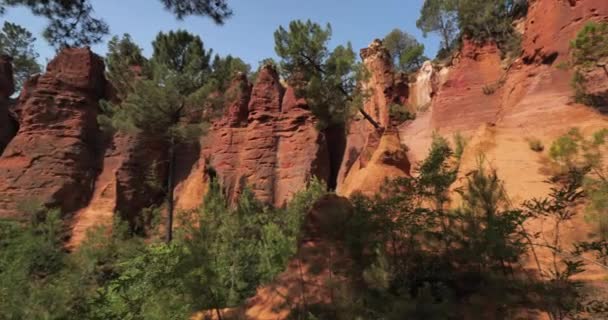 Francia Colorado Roussillon Vaucluse Provence Franciaország — Stock videók