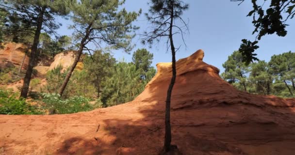 Fransız Colorado Roussillon Vaucluse Provence Fransa — Stok video