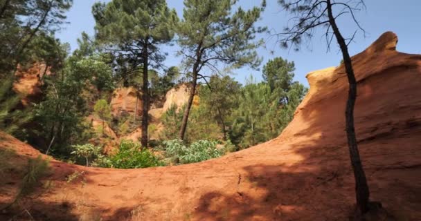 French Colorado Roussillon Vaucluse Provence France — стоковое видео