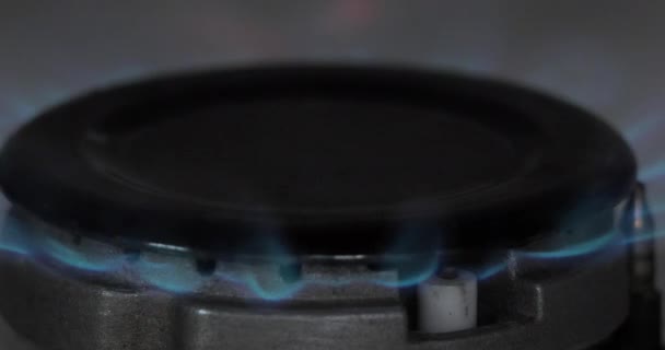 Газовое Пламя Плите Заткнись — стоковое видео