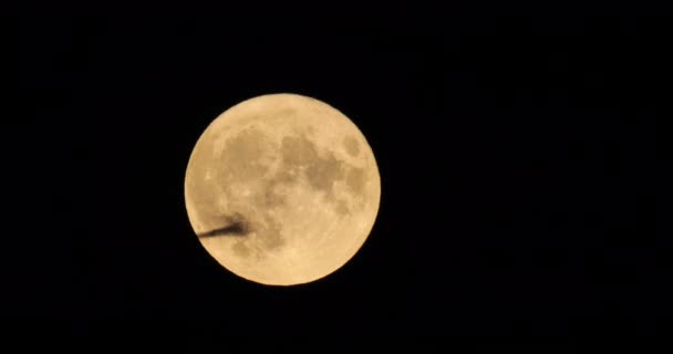 Luna Piena Nel Cielo Francese — Video Stock