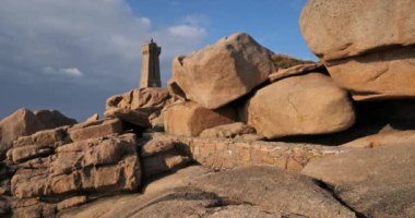 Ploumanac'h, Mean Ruz Lighthouse, Perros Guirec, Brittany in France