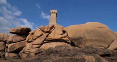 Ploumanac'h, Mean Ruz Lighthouse, Perros Guirec, Brittany in France