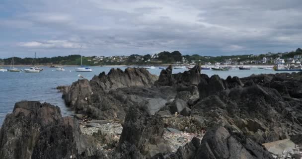 Loquemeau Port Cotes Armor Department Brittany France — стокове відео