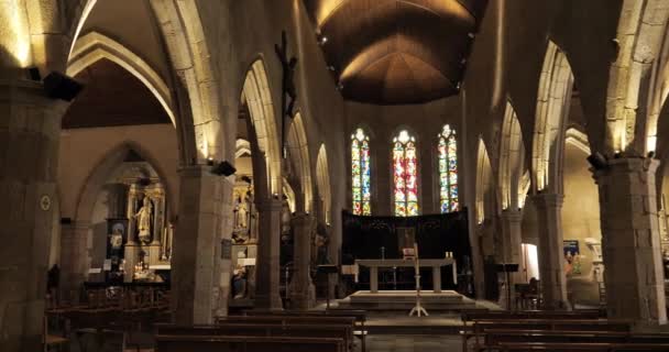 Igreja Saint Efflam Plestin Les Greves Bretanha França — Vídeo de Stock