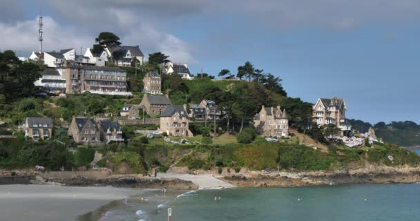 Tregastel Playa Departamento Cotes Armor Bretaña Francia — Vídeos de Stock