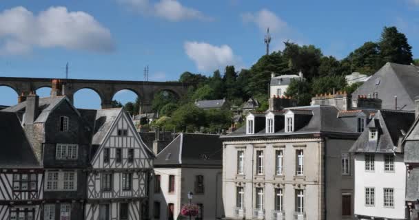 Morlaix Place Allende Finistere Department Brittany France — Stock video
