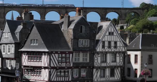 Morlaix Finistere Bölümü Brittany Fransa — Stok video