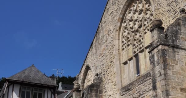 Gamla Jacobins Kyrka Morlaix Bretagne Frankrike — Stockvideo