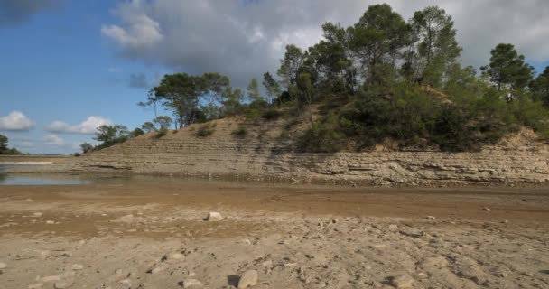 Lake Claret Suring Dry Season Herault Department Francia — Video Stock