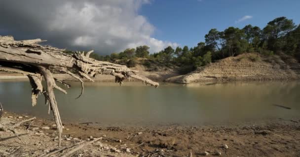 Lake Claret Ensuring Dryness Season Herault Department France — стоковое видео