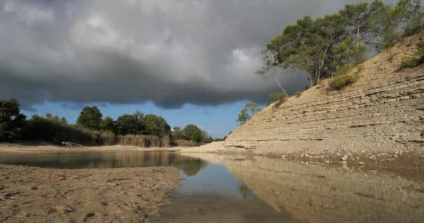 Meer Van Claret Verzekeren Van Droogte Seizoen Herault Departement Frankrijk — Stockvideo