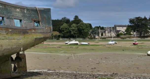 Morlaix Nehri Gelgit Finistere Bölümü Fransa Britanya — Stok video