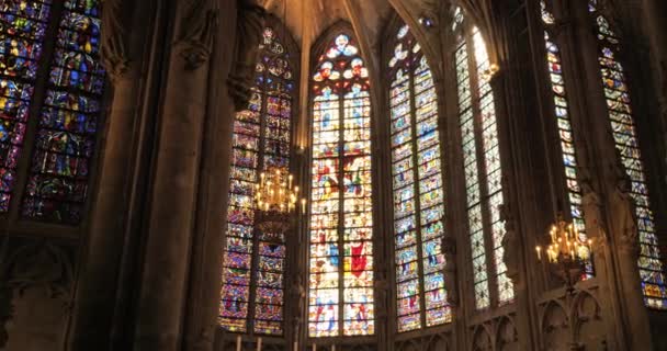 Basilica Dei Santi Nazario Celso Carcassonne Francia — Video Stock