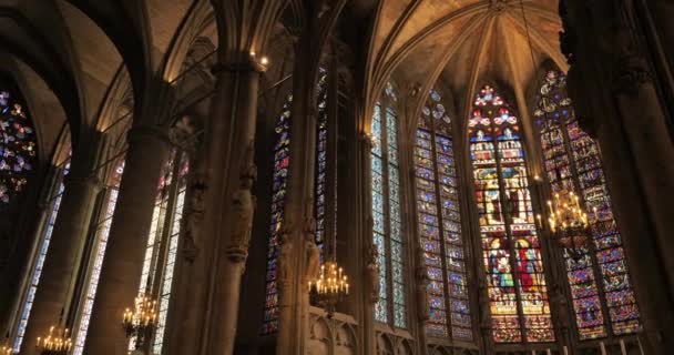 Basílica Los Santos Nazarius Celsus Carcasona Francia — Vídeo de stock