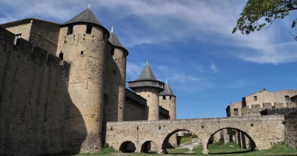 Carcassonne Grande Forteresse Château Europe Département Aude France — Video