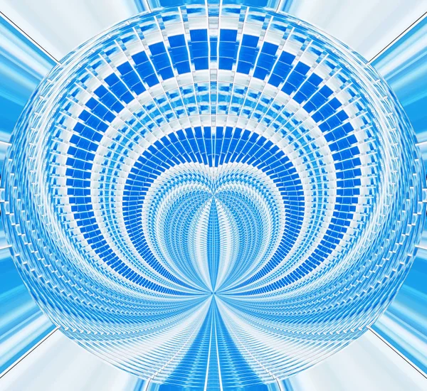 Gedraaide Ronde Achtergrond Van Verschillende Vormen Blauwachtige Kleuren Illustratie — Stockfoto