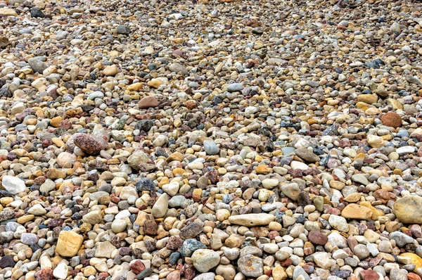 Sieved Gravel Texture Background Various Pebble Shapes Colors — Photo